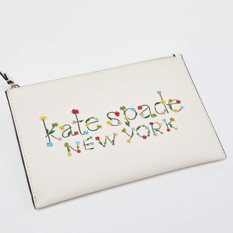 Pre Owned Kate Spade White Floral Print Coated Canvas Shopper Tote