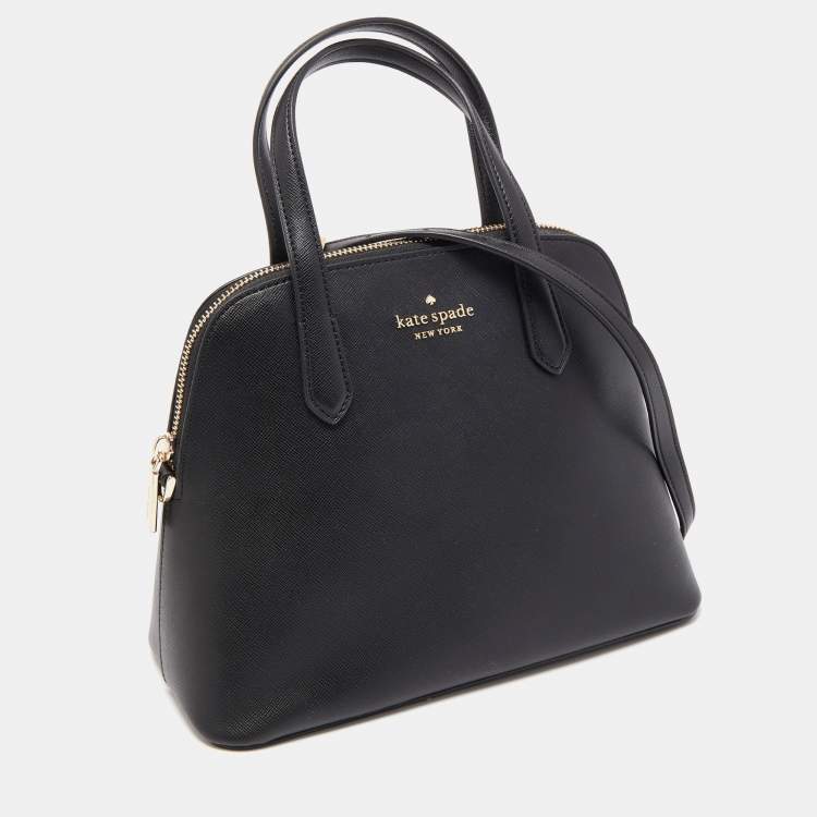 مملوكة مسبقًا Kate Spade Black Coated Canvas Medium Schuyler Dome Satchel