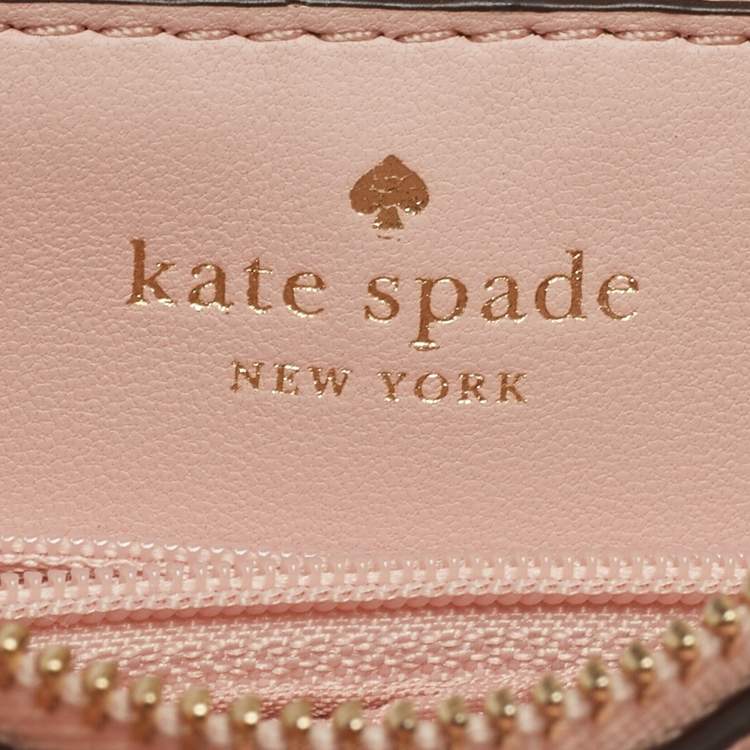 Pre Owned Kate Spade Rose Smoke Pebbled Leather Small Leila Crossbody Bag