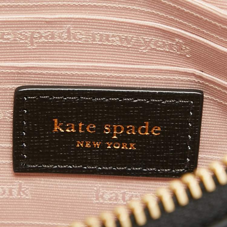Pre Owned Kate Spade Black Leather Morgan Double Up Crossbody Bag
