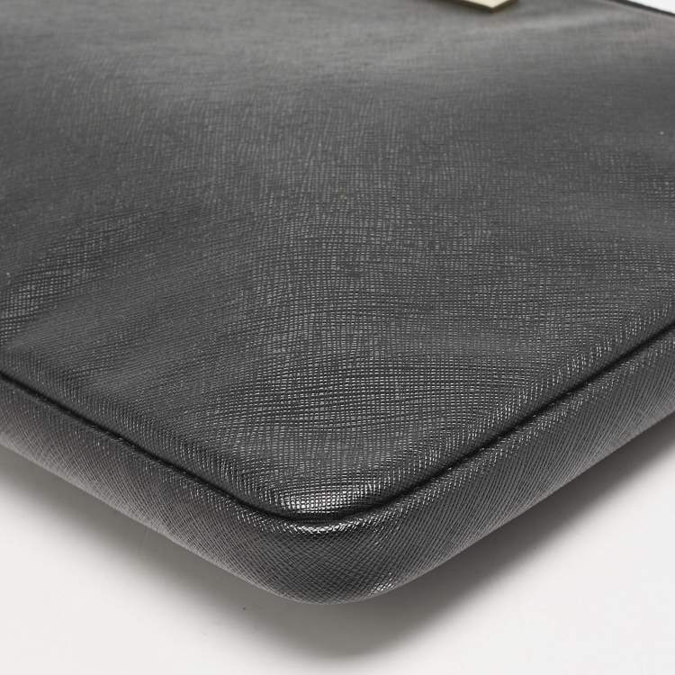 Pre Owned Kate Spade Black PU Leather Laptop Case   