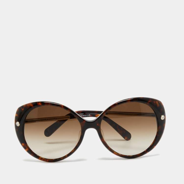 Pre Owned Kate Spade Dark Havana/Brown Gradient KAELEE/F/S Butterfly Sunglasses