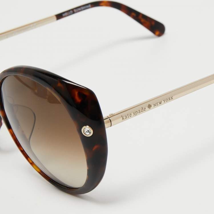 Pre Owned Kate Spade Dark Havana/Brown Gradient KAELEE/F/S Butterfly Sunglasses