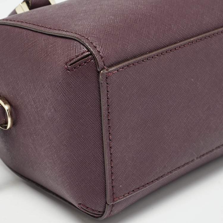 Pre Owned Kate Spade Burgundy Leather Cameron Street Lane Satchel 
