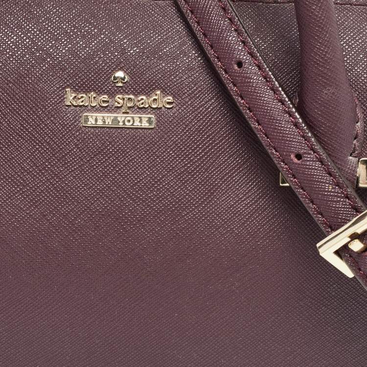 Pre Owned Kate Spade Burgundy Leather Cameron Street Lane Satchel 