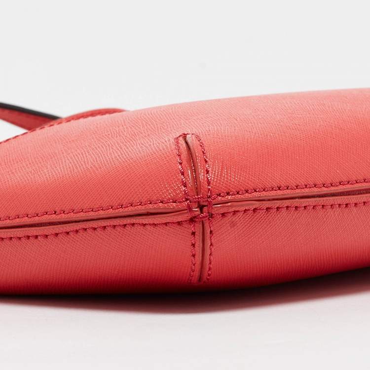 Pre Owned Kate Spade Coral Pink Leather Cedar Street Tenley Crossbody Bag