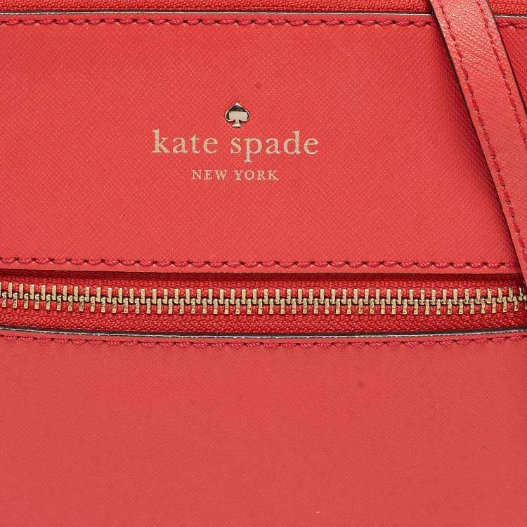 Pre Owned Kate Spade Coral Pink Leather Cedar Street Tenley Crossbody Bag