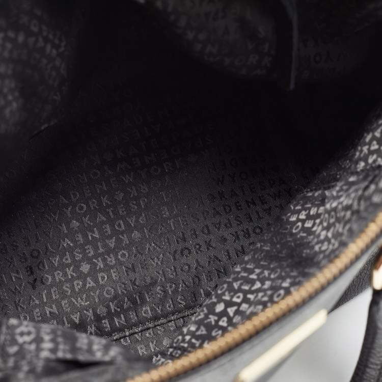 Pre Owned Kate Spade Black Leather Zip Satchel