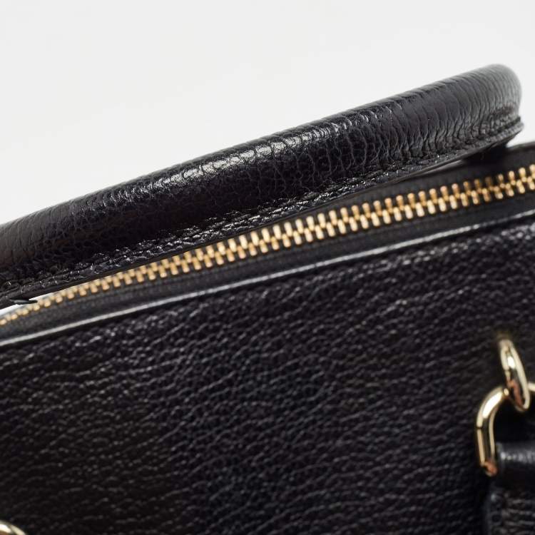 Pre Owned Kate Spade Black Leather Zip Satchel