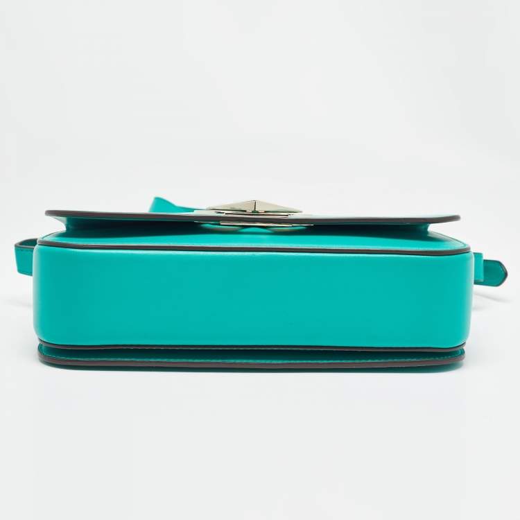 Pre Owned Kate Spade Green Leather Nicola Twist Lock Shoulder Bag