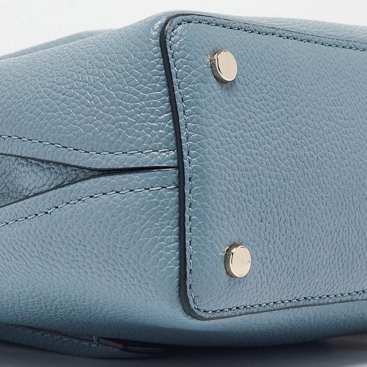 Pre Owned Kate Spade Light Blue Leather Margaux Mini Satchel 