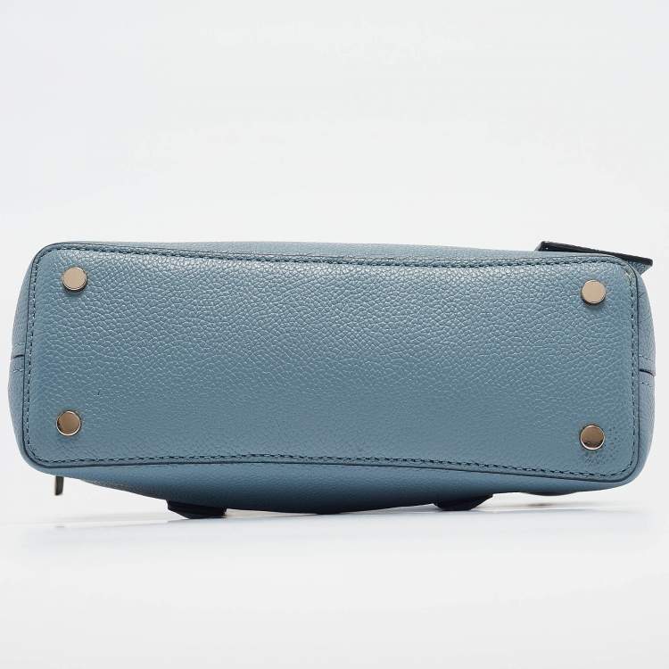 Pre Owned Kate Spade Light Blue Leather Margaux Mini Satchel 