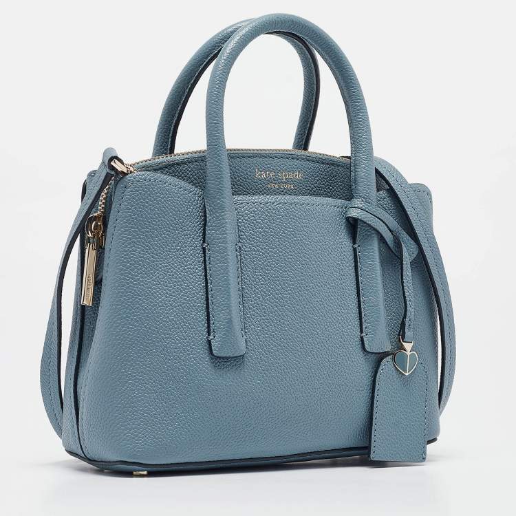 Pre Owned Kate Spade Light Blue Leather Margaux Mini Satchel 
