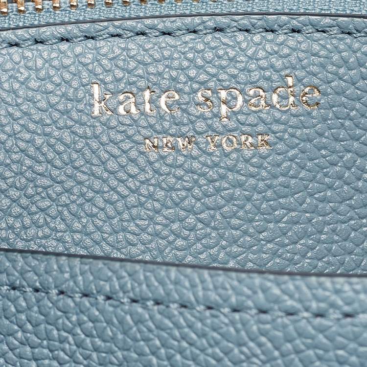 Pre Owned Kate Spade Light Blue Leather Margaux Mini Satchel 