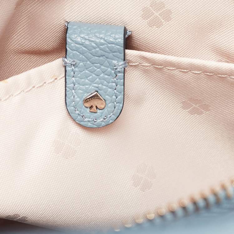 Pre Owned Kate Spade Light Blue Leather Margaux Mini Satchel 