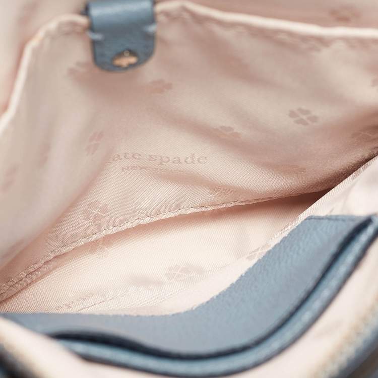 Pre Owned Kate Spade Light Blue Leather Margaux Mini Satchel 