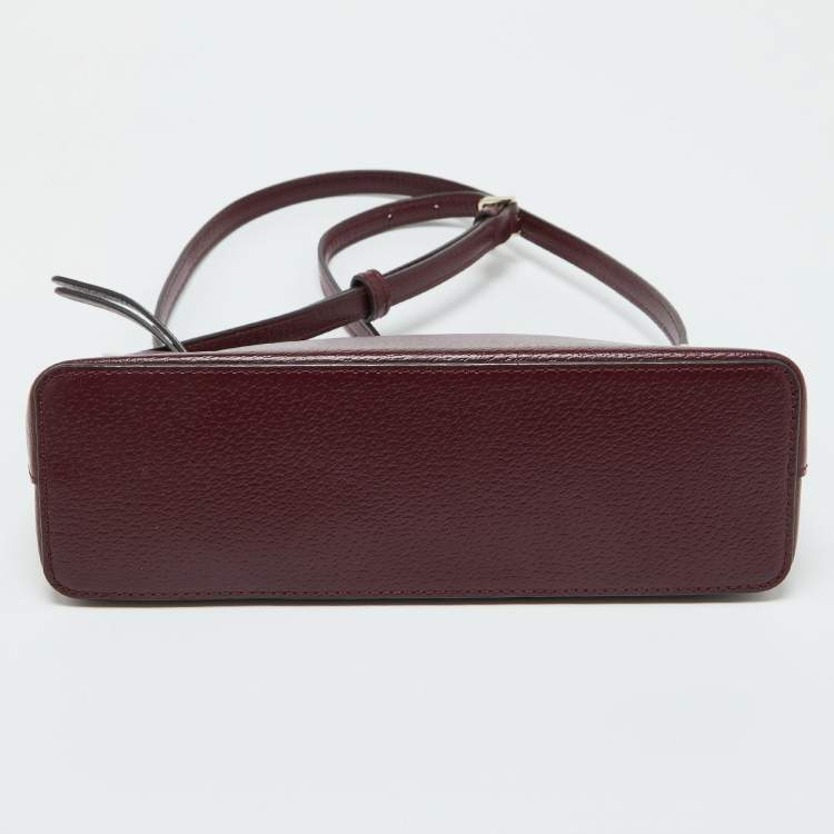 Pre Owned Kate Spade Burgundy Leather Jeanne Crossbody Bag