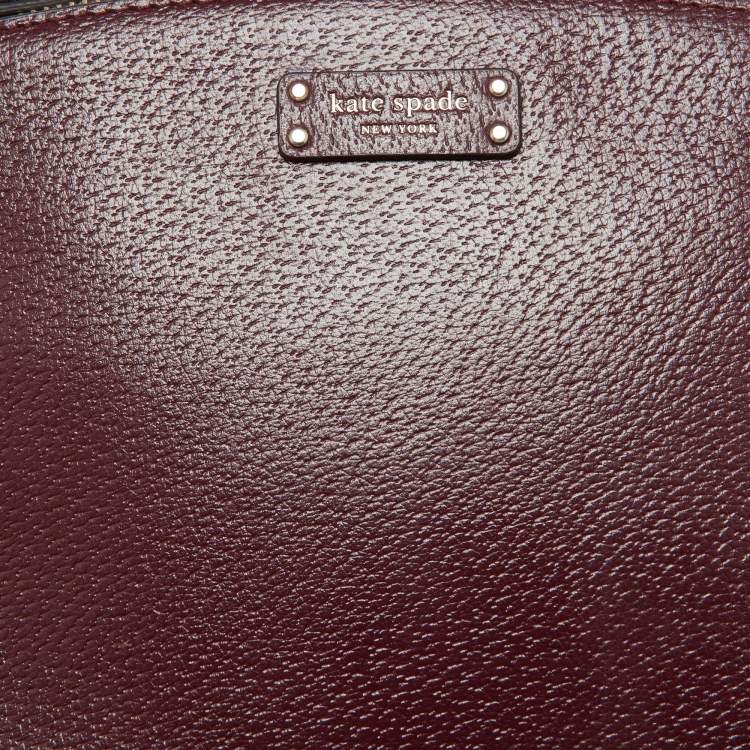 Pre Owned Kate Spade Burgundy Leather Jeanne Crossbody Bag
