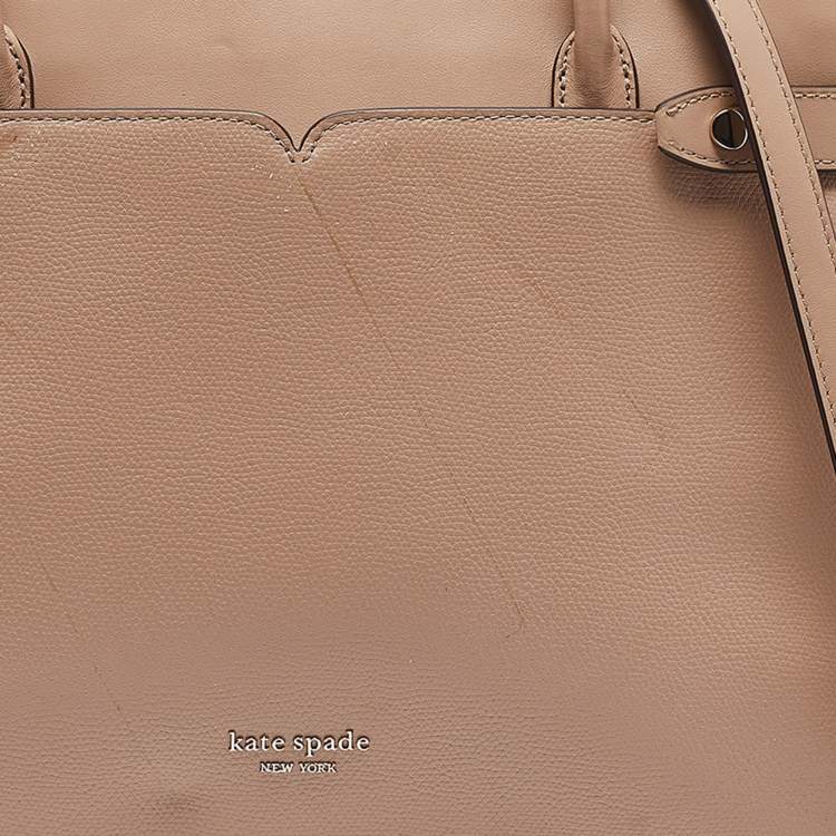 Pre Owned Kate Spade Beige Leather Large Classic Tote