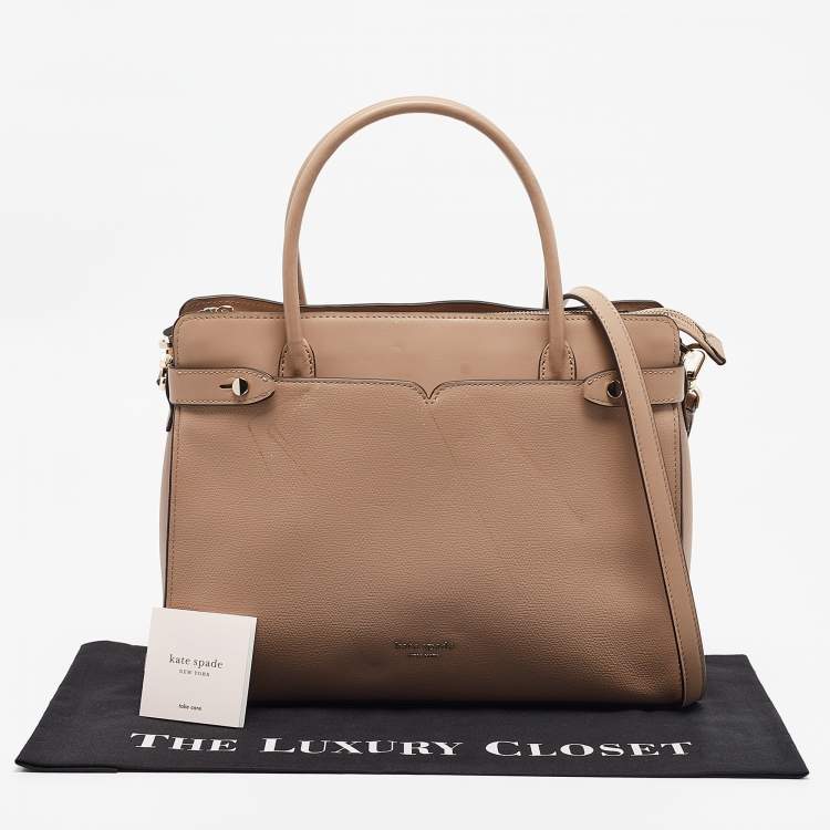Pre Owned Kate Spade Beige Leather Large Classic Tote