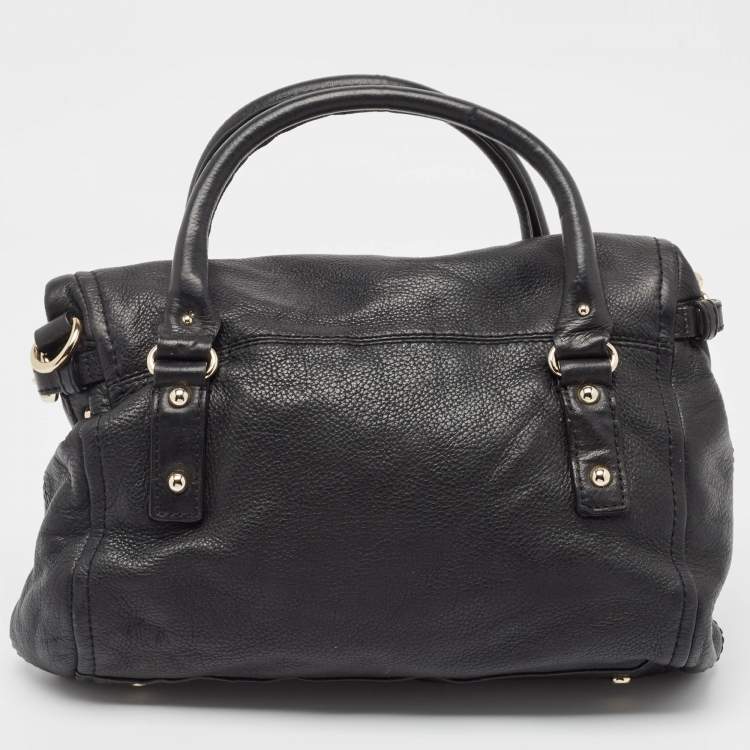 Pre Owned Kate Spade Black Leather Cobble Hill Leslie Satchel