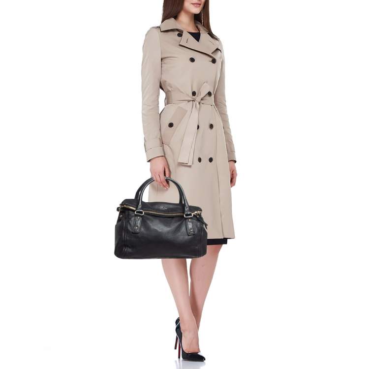 Pre Owned Kate Spade Black Leather Cobble Hill Leslie Satchel