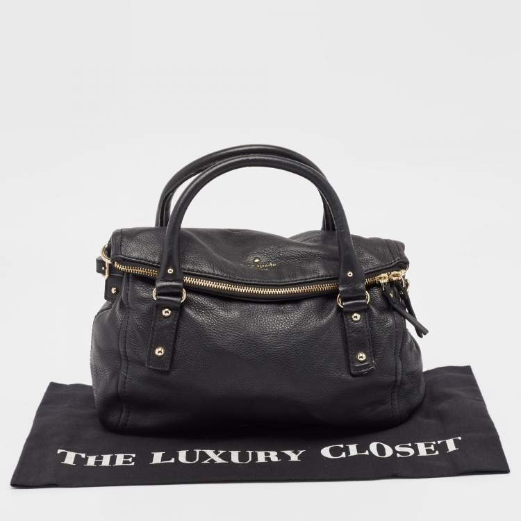 Pre Owned Kate Spade Black Leather Cobble Hill Leslie Satchel