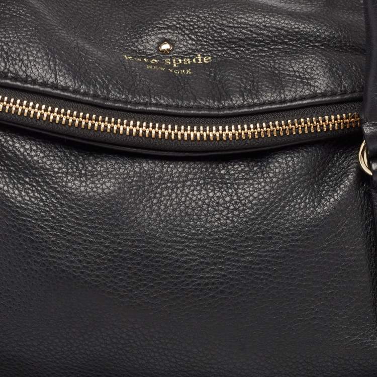 Pre Owned Kate Spade Black Leather Cobble Hill Leslie Satchel