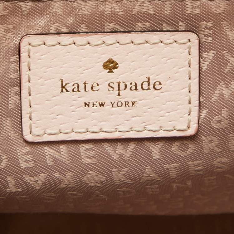 Pre Owned Kate Spade Light Pink Leather Wellesley Durham Tote 