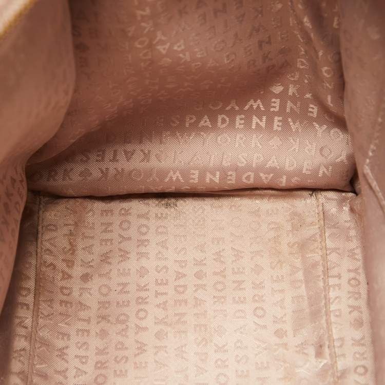 Pre Owned Kate Spade Light Pink Leather Wellesley Durham Tote 