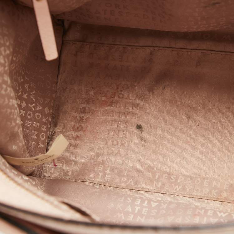 Pre Owned Kate Spade Light Pink Leather Wellesley Durham Tote 