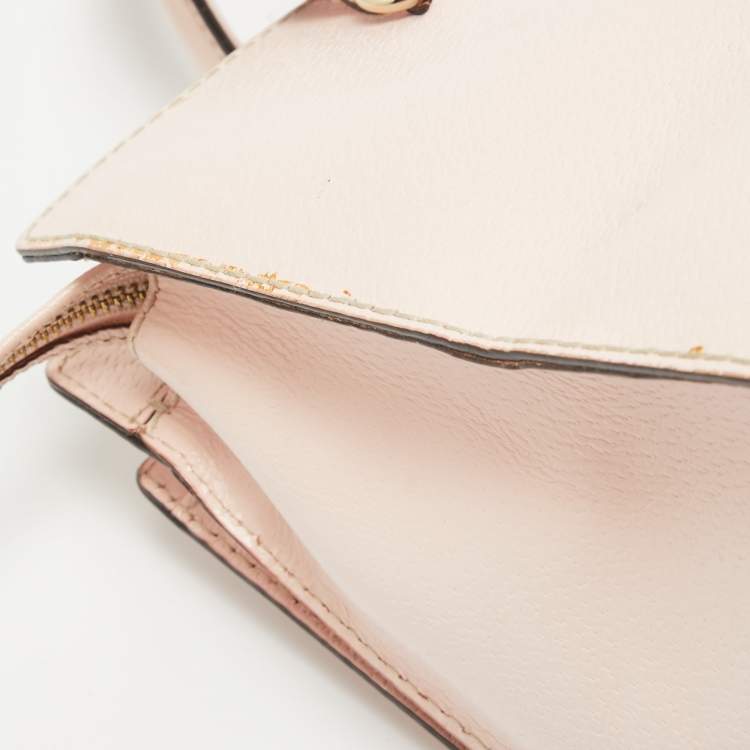 Pre Owned Kate Spade Light Pink Leather Wellesley Durham Tote 