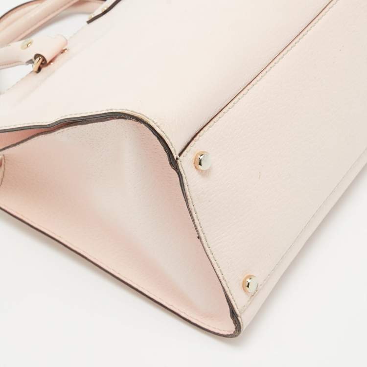 Pre Owned Kate Spade Light Pink Leather Wellesley Durham Tote 