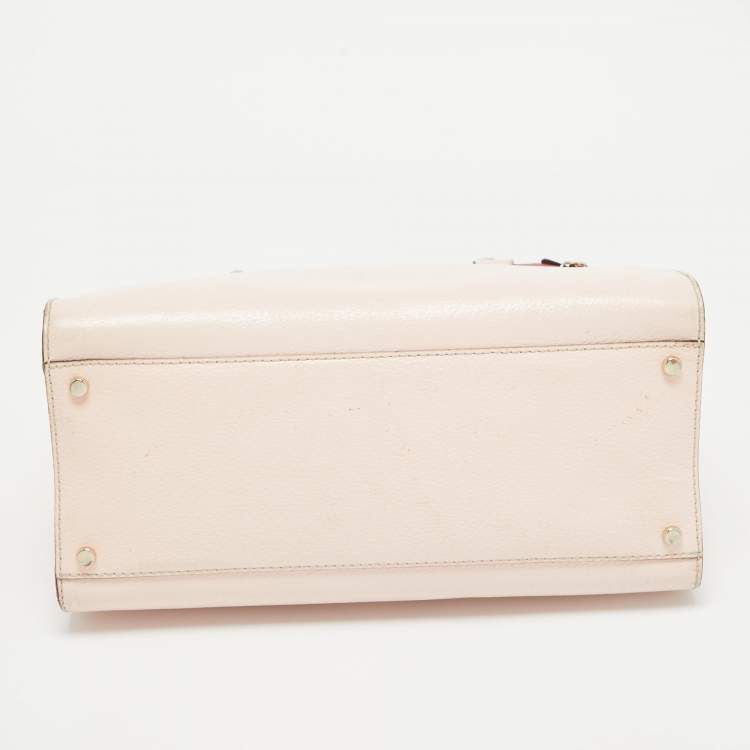 Pre Owned Kate Spade Light Pink Leather Wellesley Durham Tote 