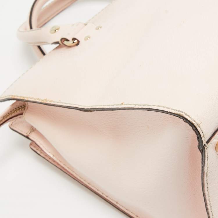 Pre Owned Kate Spade Light Pink Leather Wellesley Durham Tote 