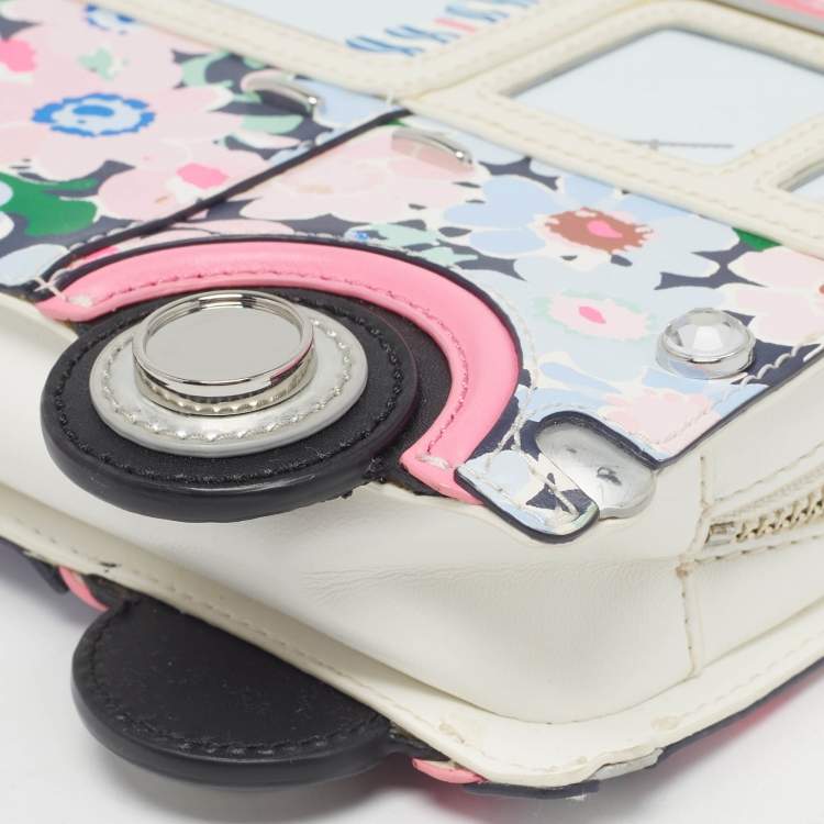 Pre Owned Kate Spade Multicolor Printed Leather California Dreaming Surf 3d Van Crossbody Bag
