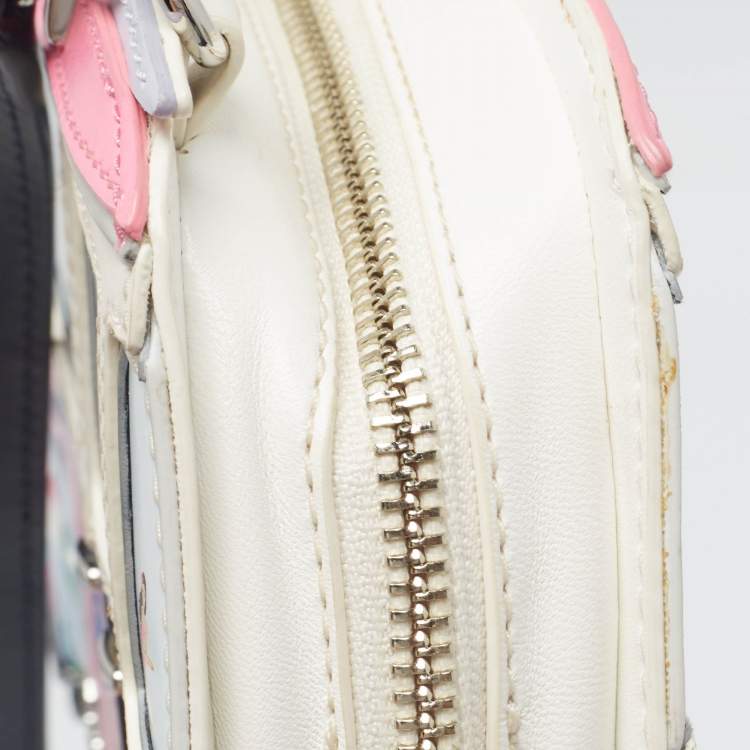 Pre Owned Kate Spade Multicolor Printed Leather California Dreaming Surf 3d Van Crossbody Bag