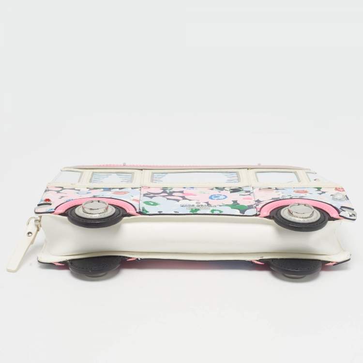 Pre Owned Kate Spade Multicolor Printed Leather California Dreaming Surf 3d Van Crossbody Bag