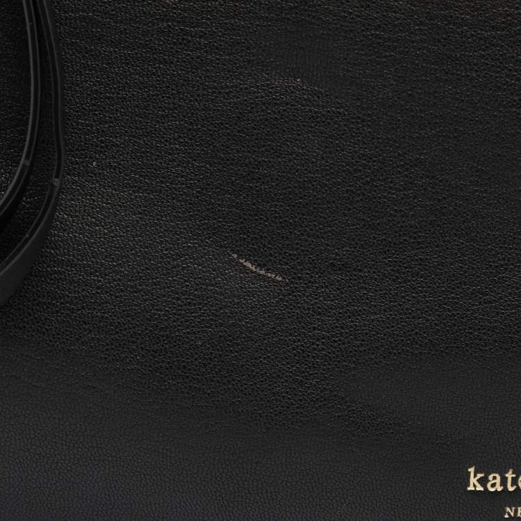Pre Owned Kate Spade Black Leather Social Butterfly Skyler Crossbody Bag