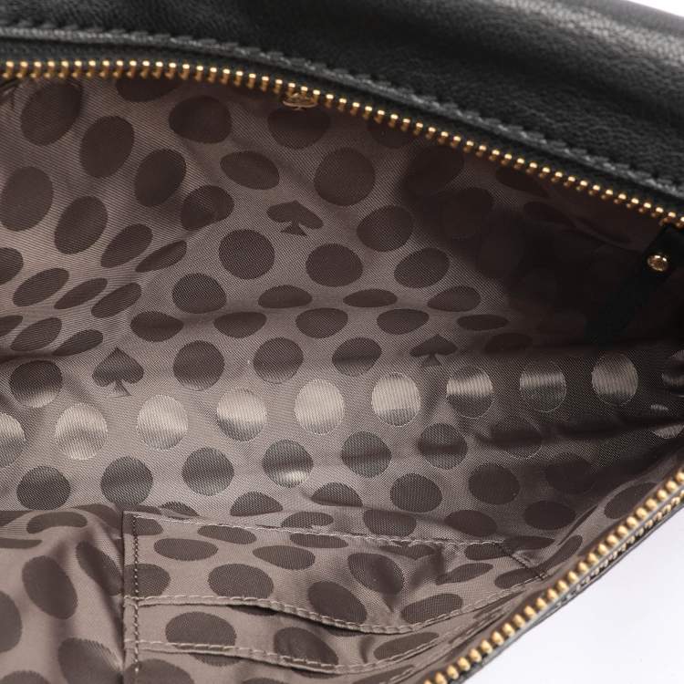 Pre Owned Kate Spade Black Leather Social Butterfly Skyler Crossbody Bag