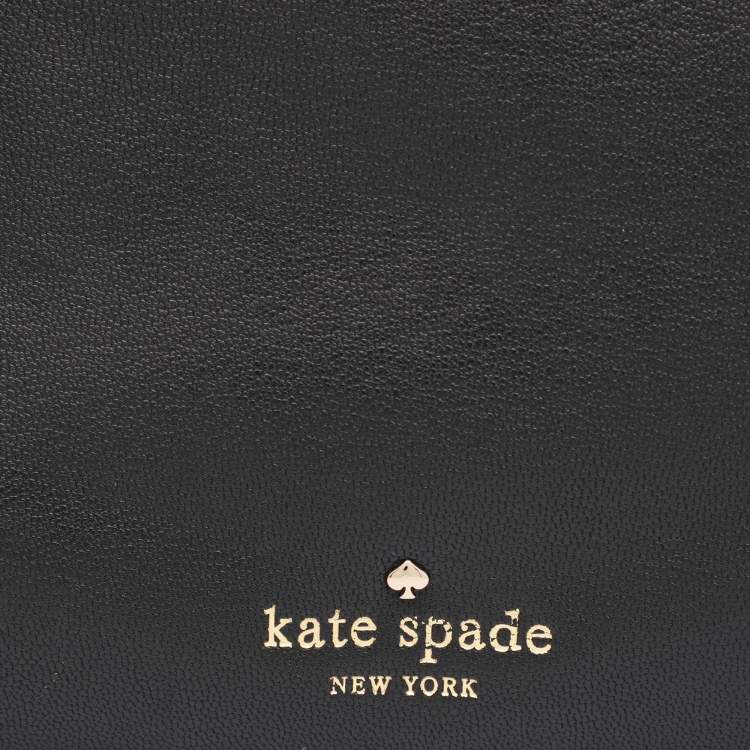 Pre Owned Kate Spade Black Leather Social Butterfly Skyler Crossbody Bag
