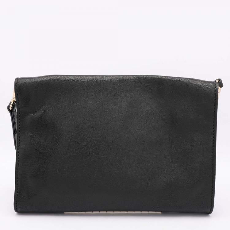 Pre Owned Kate Spade Black Leather Social Butterfly Skyler Crossbody Bag