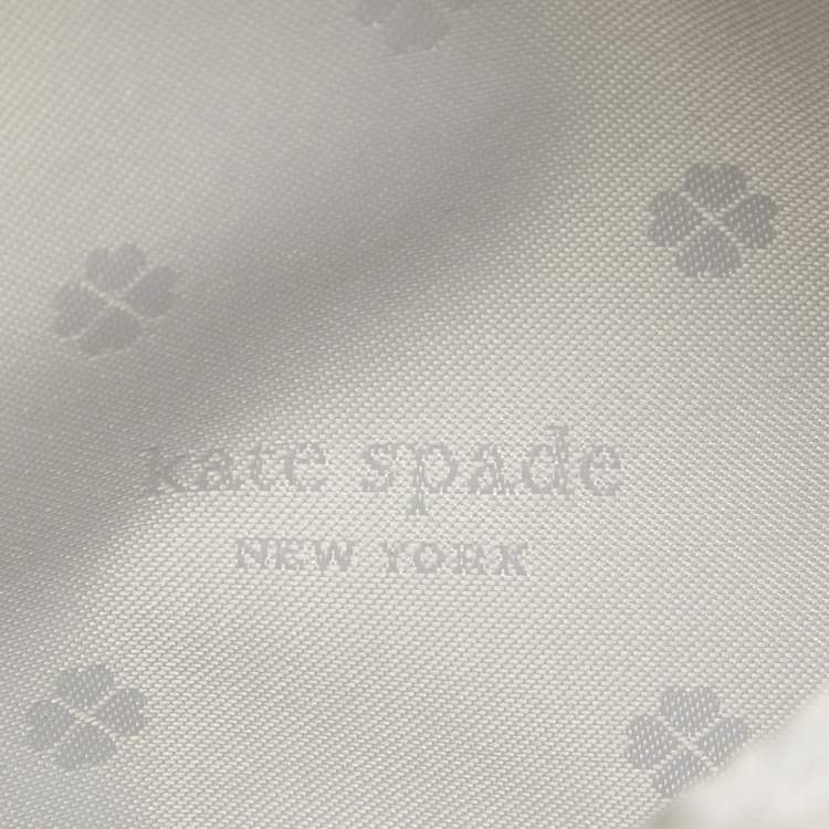 Pre Owned Kate Spade Silver Leather Mini Amelia Floral Convertible Backpack
