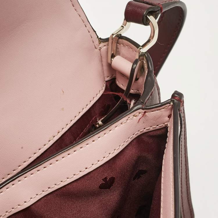 مملوكة مسبقًا Kate Spade Burgundy Printed Coated Canvas Saddle Shoulder Bag