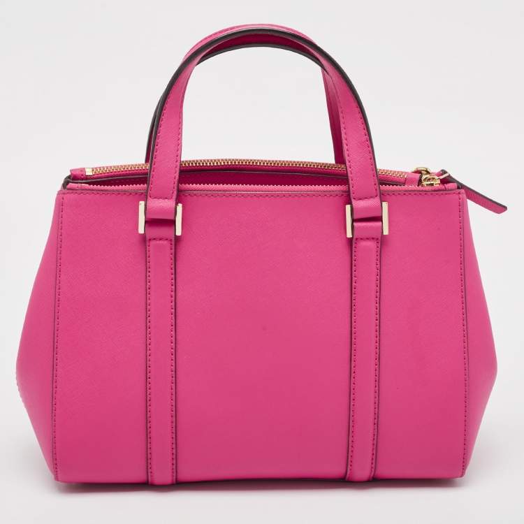 Pre Owned Kate Spade Pink Leather Newberry Lane Loden Tote