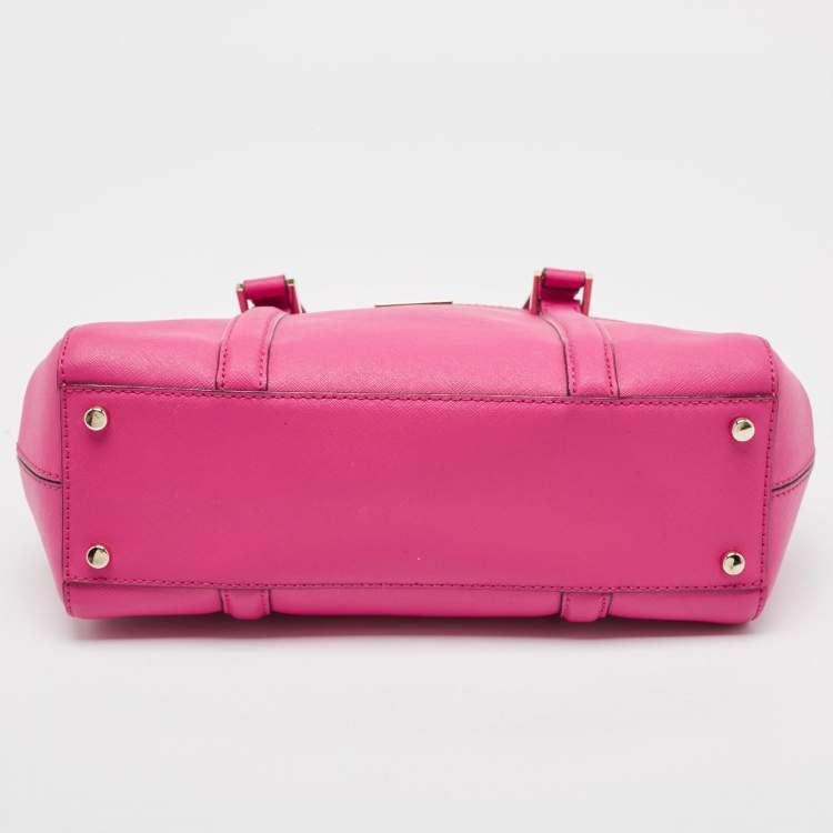 Pre Owned Kate Spade Pink Leather Newberry Lane Loden Tote