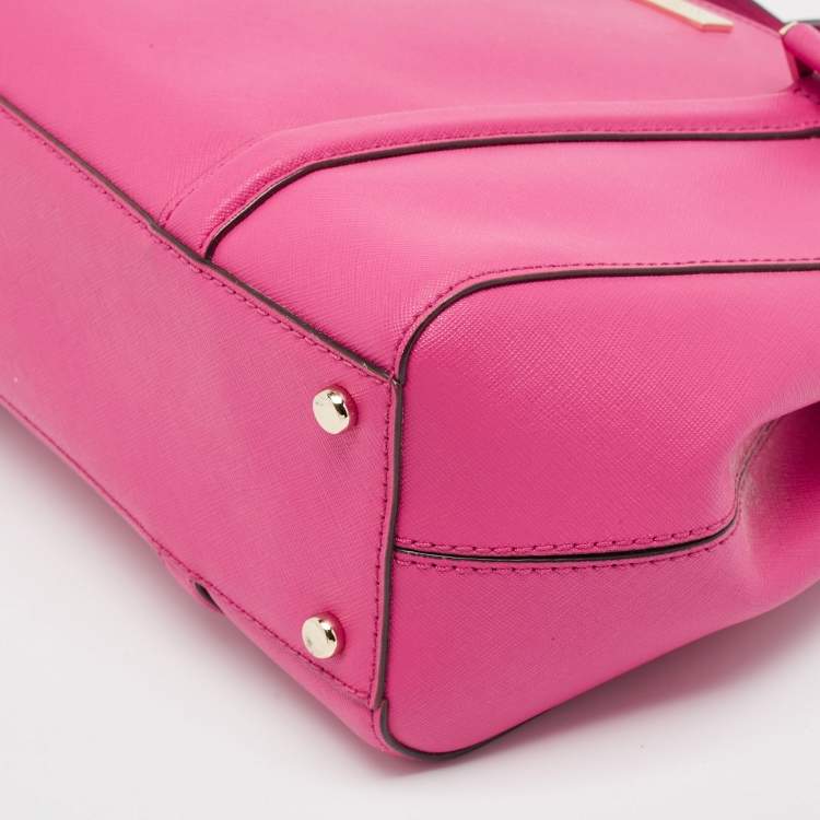 Pre Owned Kate Spade Pink Leather Newberry Lane Loden Tote
