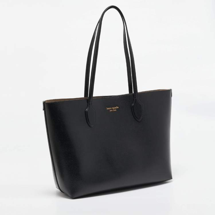 Pre Owned Kate Spade Black Leather Large Bleecker Tote