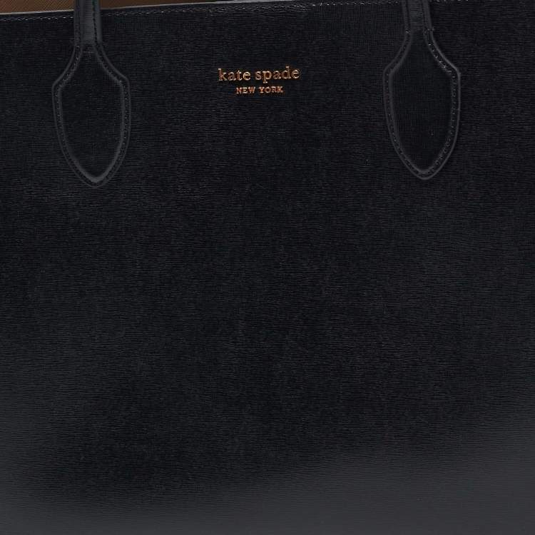 Pre Owned Kate Spade Black Leather Large Bleecker Tote