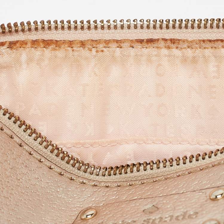 Pre Owned Kate Spade Gold Leather Wellesley Hanna Crossbody Bag